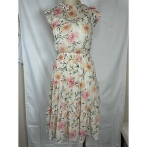 Monteau Los Angeles Floral Dress Women Size S Small USED